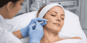 Trattamento di biorivitalizzazione del viso con micro-iniezioni di acido ialuronico eseguito da medico estetico in ambulatorio