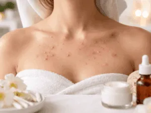 acne sul petto femminile come si presenta brufoli sul petto donna acne del tronco