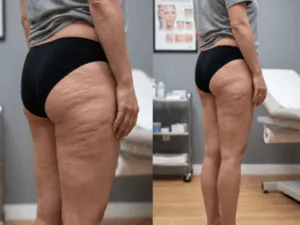 cellulite fibrosa Confronto prima e dopo trattamento anticellulite