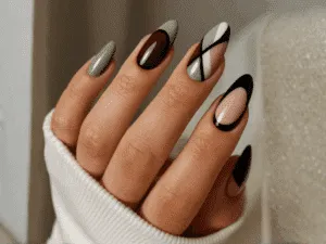 geometric nails autunno 2025
