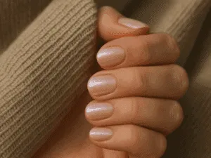 glazed nails Hailey Bieber
