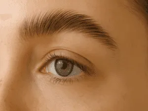 Risultato dopo la laminazione sopracciglia Sopracciglia laminate dopo trattamento con effetto lift