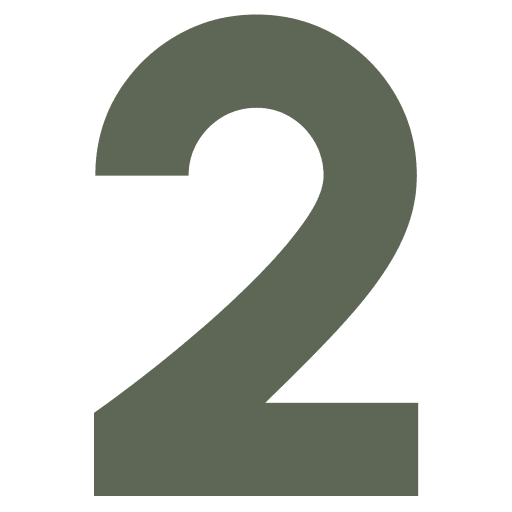 Numero 2 grigio su sfondo nero