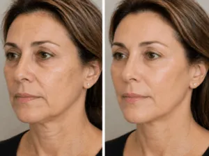 Confronto prima e dopo trattamento viso Sculptra